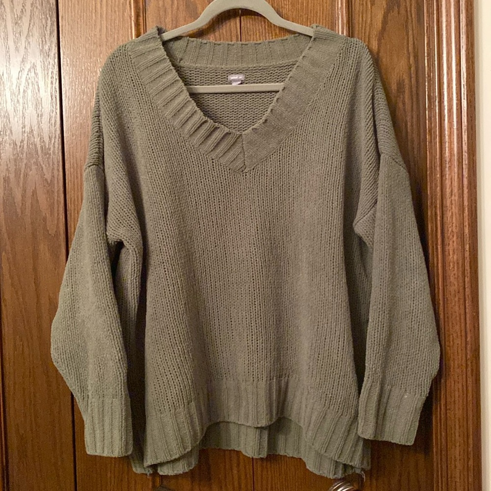Forest green Aerie chenille sweater size S